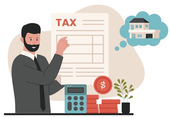 Property tax concept illustration
